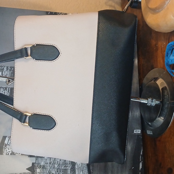 KATE SPADE Timeless Beige and Black Structured Tote Bag LIKE NEW - Picture 8 of 12